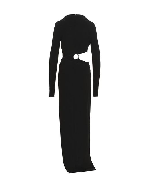 Alexandre Vauthier Black Cut-Out Long Dress