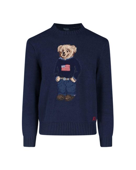 Polo Ralph Lauren Blue 'polo Bear' Sweater for men