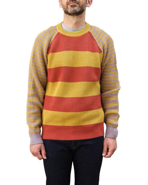 Paul Smith Orange Striped-knit Jumper for men