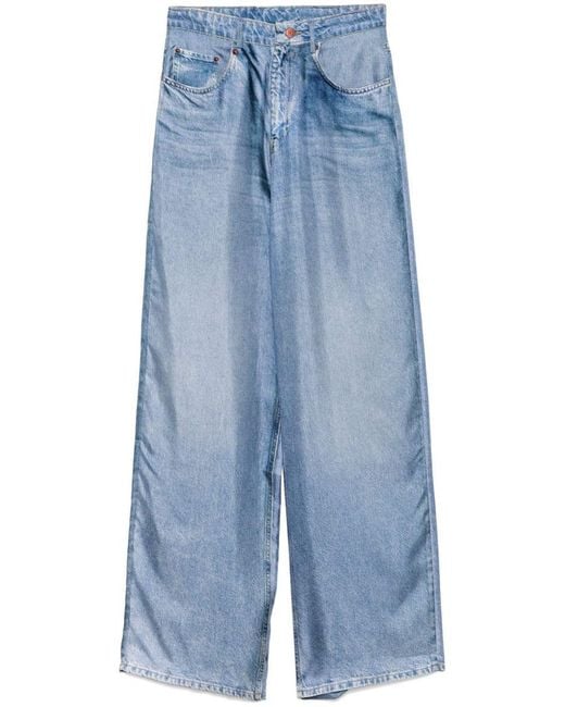 Pierre Louis Mascia Blue Silk Trousers