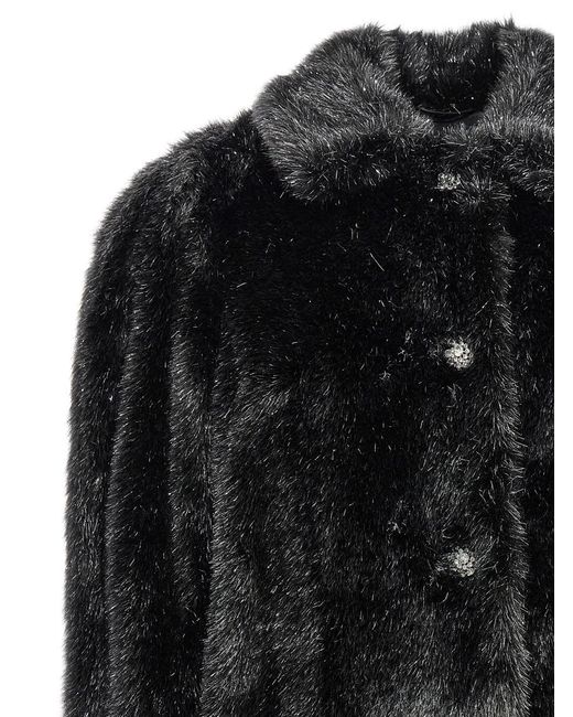 Philosophy Di Lorenzo Serafini Black Eco Fur Jewel Buttons