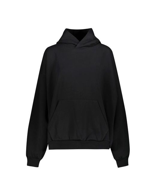 Balenciaga Black Hoodie With Print On The Back Clothing