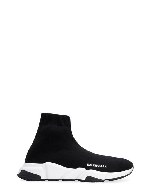 Balenciaga White Speed Knitted Sock-style Sneakers for men