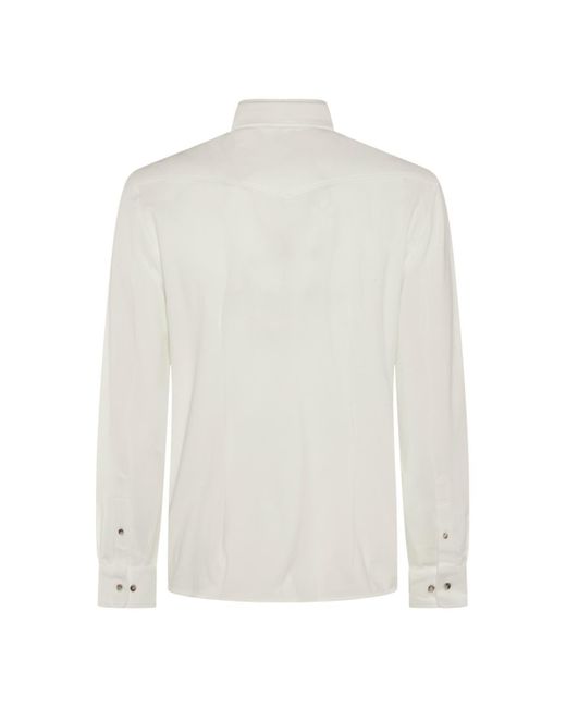 Brunello Cucinelli White Shirts Beige for men