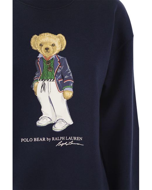 Polo Ralph Lauren Blue Polo Bear Fleece Pullover
