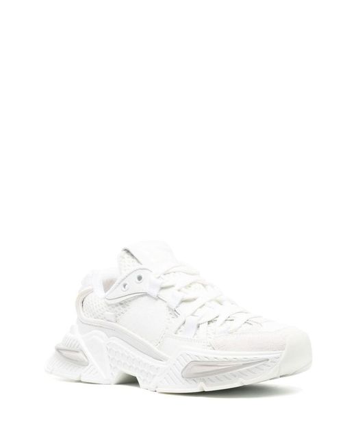 Dolce & Gabbana White Mixed-material Airmaster Sneakers