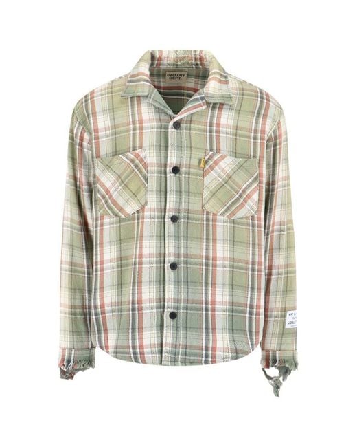 GALLERY DEPT. White Checked Shirt for men