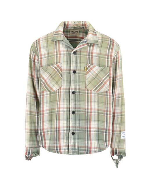GALLERY DEPT. White Checked Shirt for men