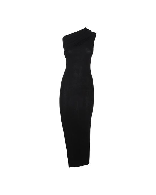 Rick Owens Black Wool Dress