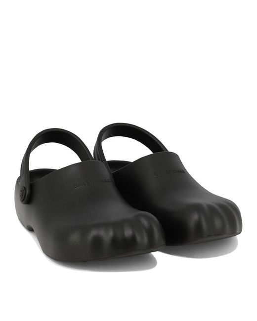 Balenciaga Black "Sunday Molded" Slippers for men
