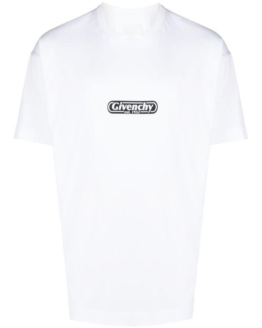 Givenchy White Standard Logo-print Cotton-jersey T-shirt for men