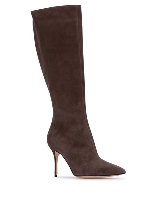 Manolo Blahnik Brown Pointed-toe Heeled Boots