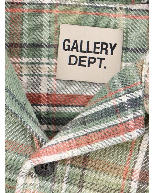 GALLERY DEPT. White Checked Shirt for men