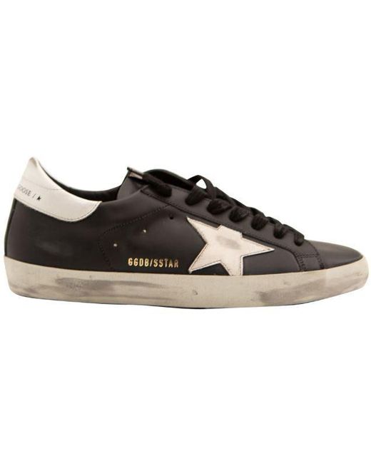 Golden Goose Men's Black Super-Star Sneakers