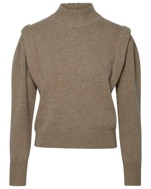 Isabel Marant Natural Lucile Wool Turtleneck Sweater