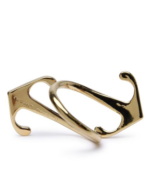 Off-White c/o Virgil Abloh Metallic 'mono Arrow' Gold Brass Ring