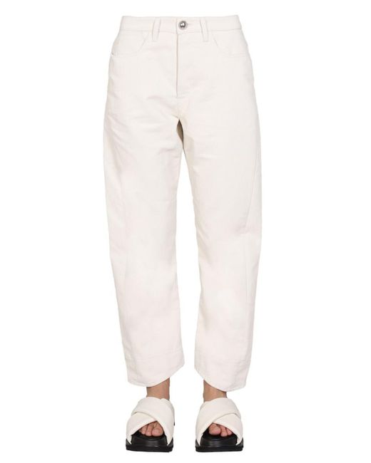 Jil Sander White Workwear Pants