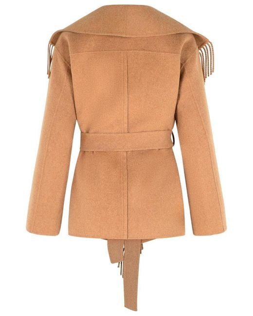Jonathan Simkhai Brown 'Rowen' Camel Wool Blend Coat