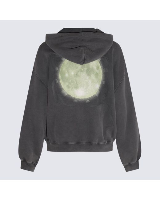 Off-White c/o Virgil Abloh Gray And Neon Cotton Super Moon Sweatshirt for men