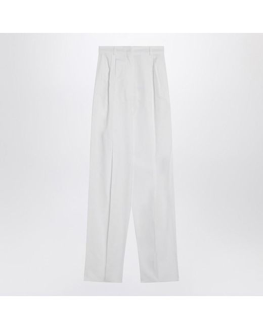 Sportmax White Wide Trousers