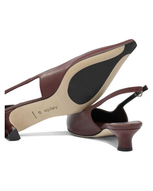 Aeyde Brown "Catrina 33Mm" Slingback