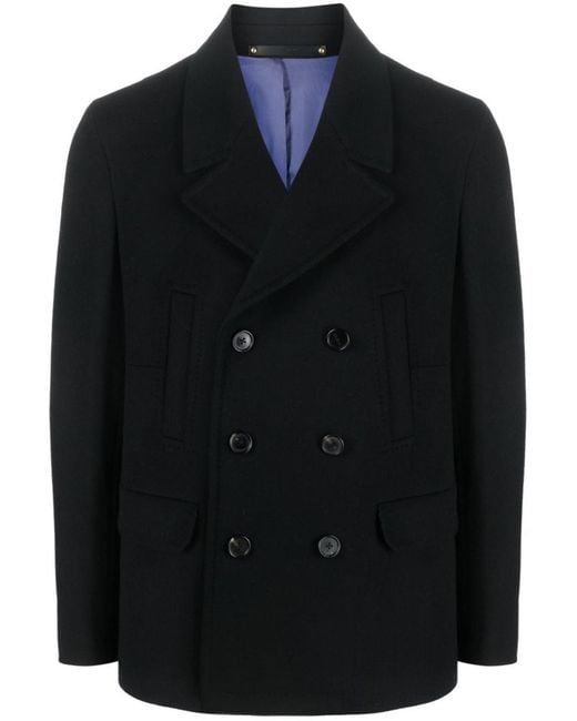 Paul Smith Black Wool And Cashmere Blend Double-breasted Blazer for men