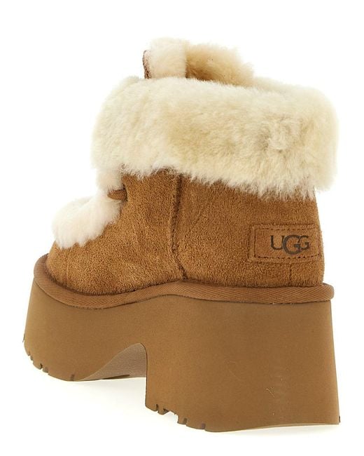 Ugg Natural 'Esmee Lace Up' Ankle Boots