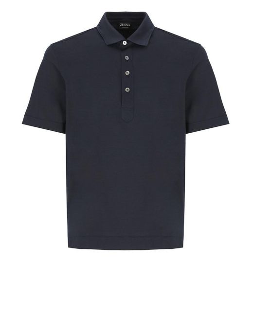 Zegna Blue T-Shirts And Polos for men