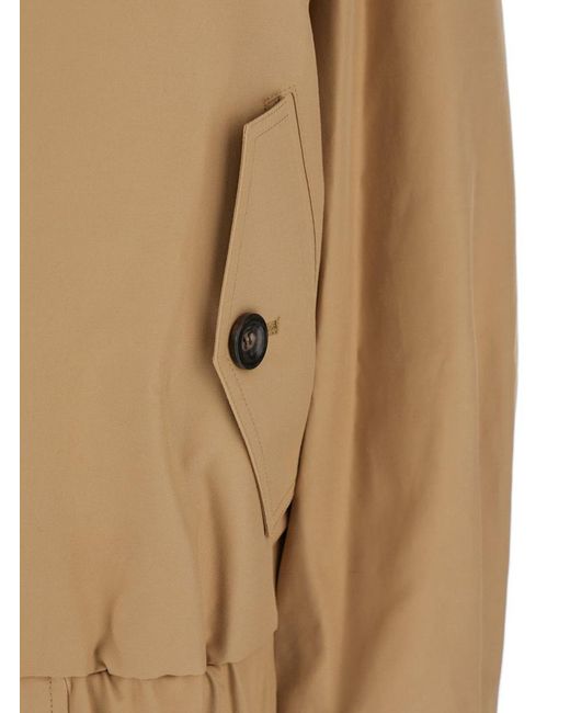 EPINGLER Natural Jacket With Classic Collar And Windproof Flap