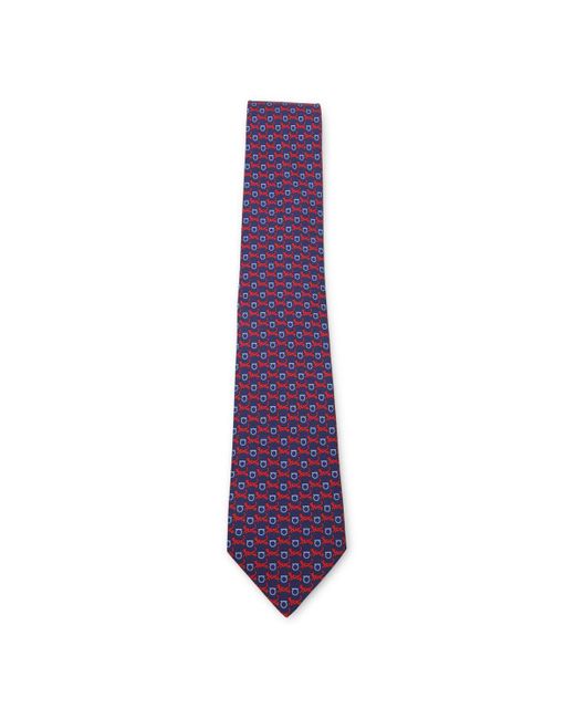 Ferragamo Purple And Silk Tie for men