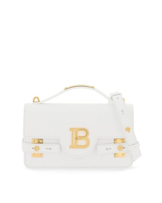 Balmain White B-Buzz 24 Handbag