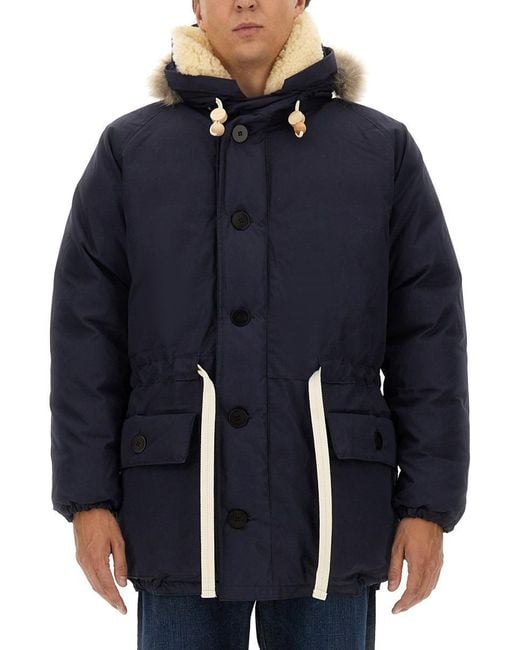 Nigel Cabourn Blue "Everest" Parka for men