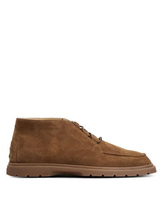 Tod's Brown Suede Leather Ankle Boots for men