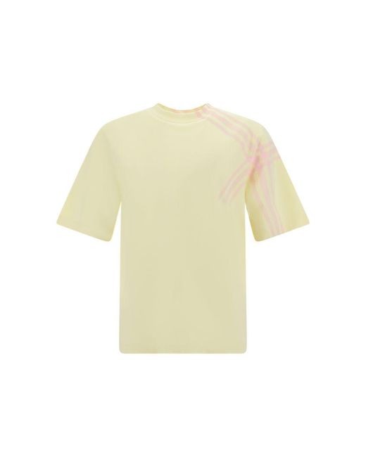 Burberry White Cotton T-Shirt for men