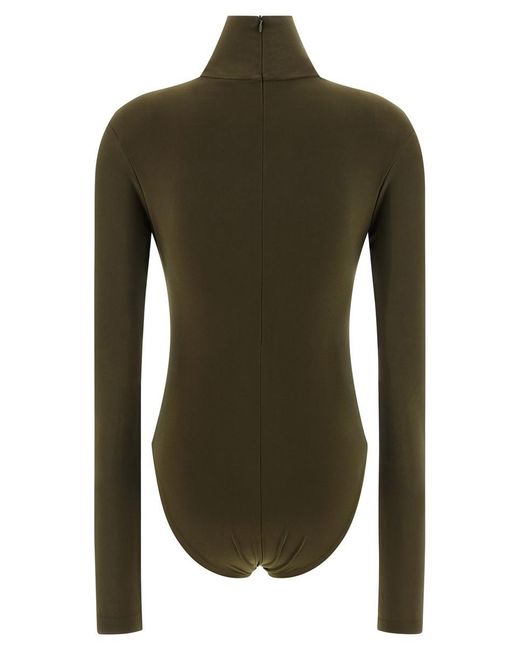 Norma Kamali Green 'Turtle' Bodysuit
