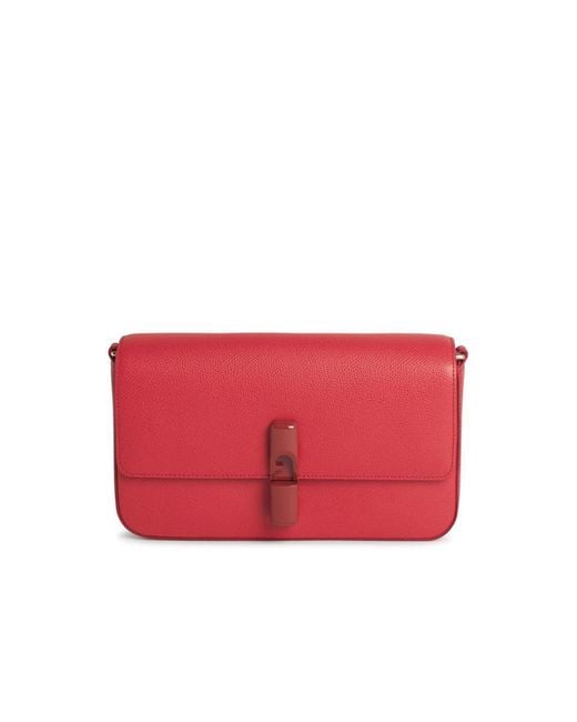 Furla Red 'Iris' Small Leather Crossbody Bag