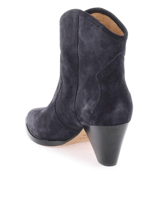 Isabel Marant Blue 'darizo' Suede Ankle-boots