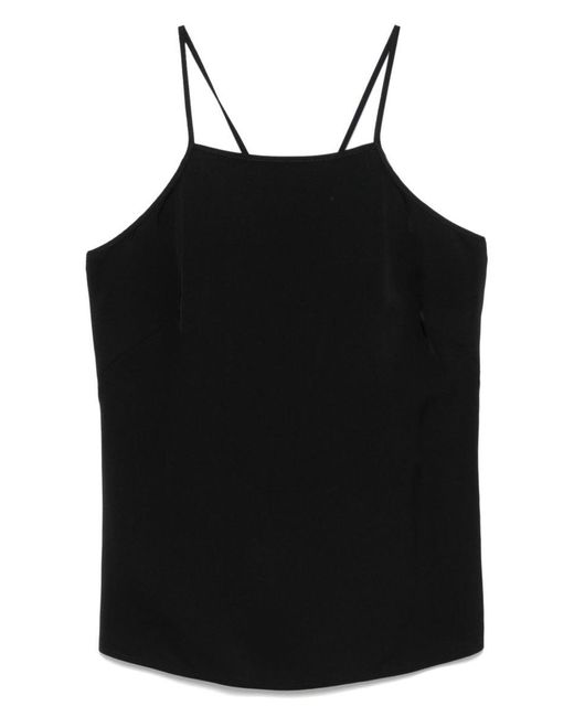 Twinset Black Top With Rear Tie Fastening Straps