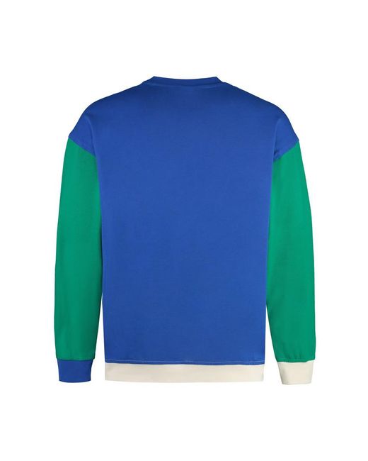 Isabel Marant Blue Aftone Cotton Crew-Neck Sweatshirt for men