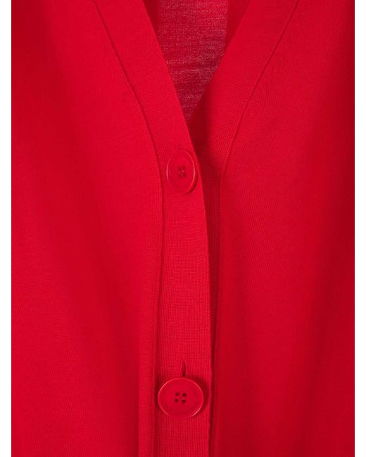 Stella McCartney Red Wool Knit Cardigan