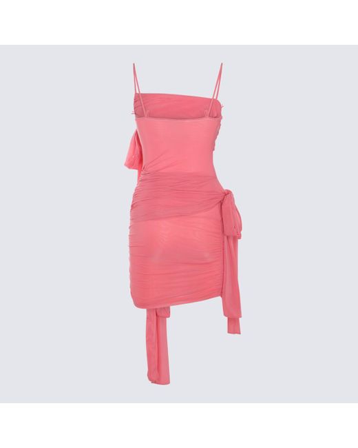 Blumarine Pink Strech Padded Mini Dress