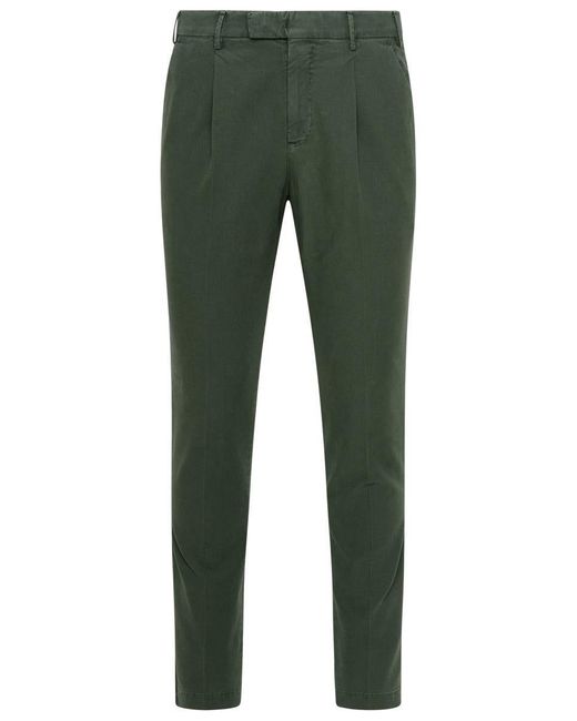 PT01 Pantalone Master In Misto Cotone Verde in Green for Men | Lyst