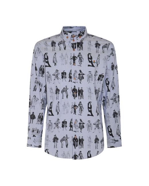 Vivienne Westwood Blue Light And Cotton Shirt for men