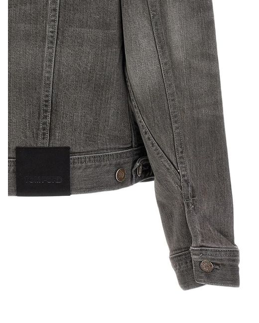 Tom Ford Gray Denim Jacket for men