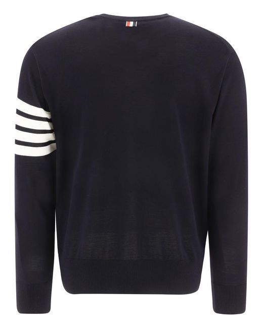 Thom Browne Blue "4-Bar" Sweater for men