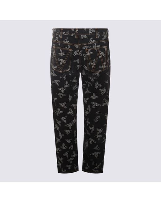 Vivienne Westwood Gray Black Cotton Pants for men