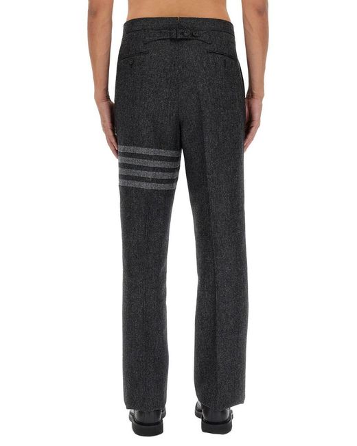 Thom Browne Black Tweed Pants for men