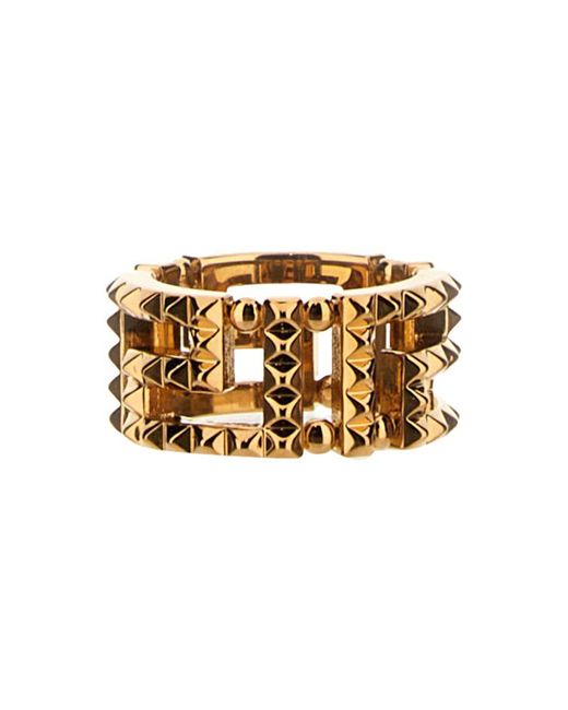 Versace Metallic Greek Ring for men