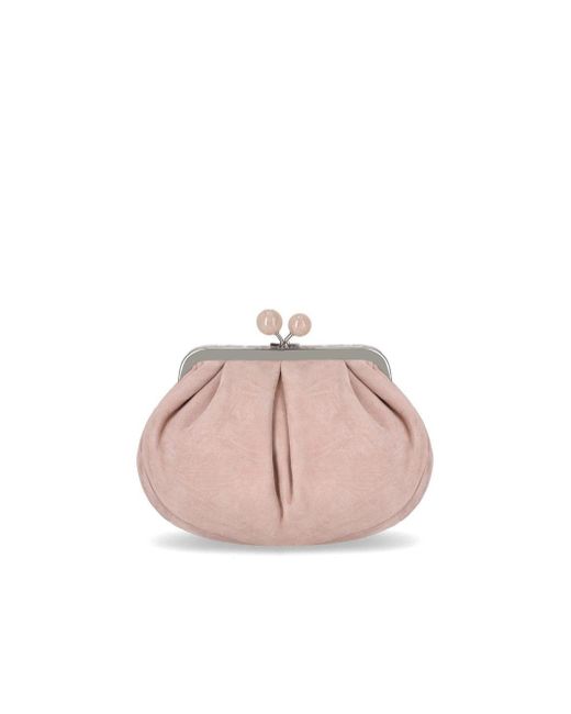 Weekend by Maxmara Pasticcino Valois Small Pink Clutch