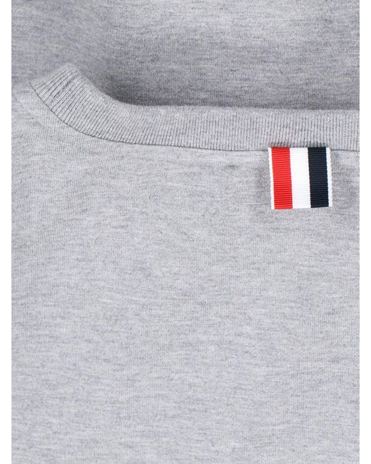 Thom Browne Gray 4-Bar T-Shirt for men